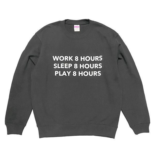 画像1: 8 HOURS CREWNECK (CHARCOAL) (1)