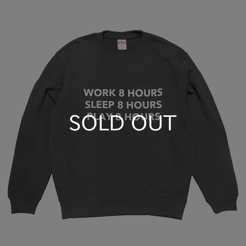 画像1: 8 HOURS CREWNECK (CHARCOAL) (1)