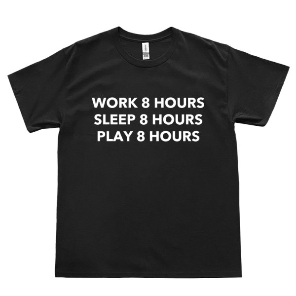 画像1: 8 HOURS Tシャツ (BLACK) (1)