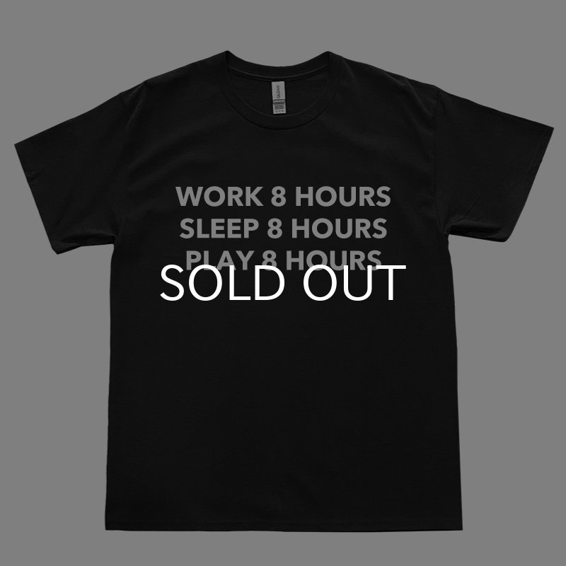 画像1: 8 HOURS Tシャツ (BLACK) (1)