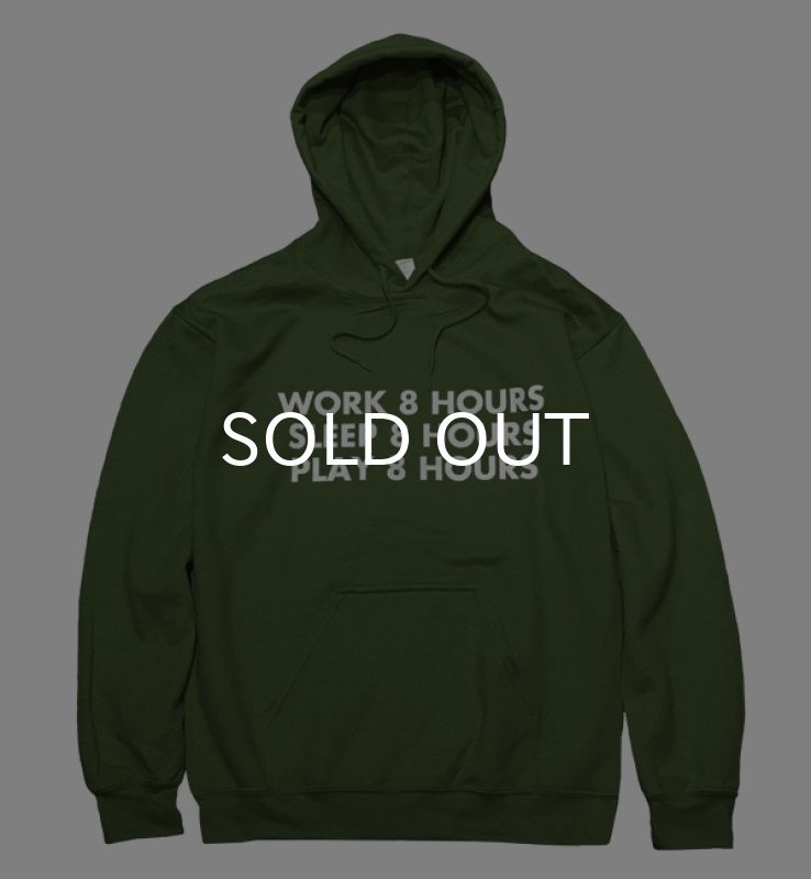 画像1: 8 HOURS HOODIE (MILITARY GREEN) (1)
