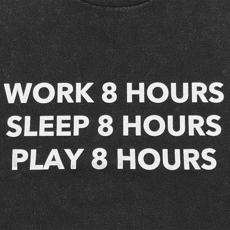 画像2: 8 HOURS Tシャツ VINTAGE WASH (BLACK) (2)