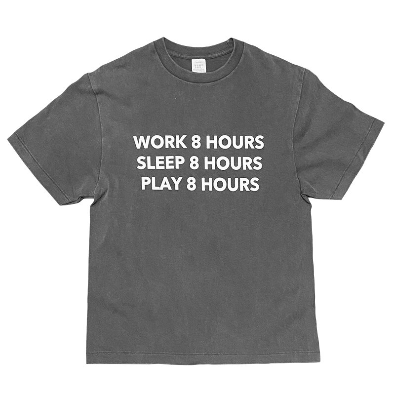 画像1: 8 HOURS Tシャツ VINTAGE WASH (GREY) (1)