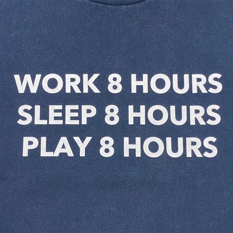 画像2: 8 HOURS Tシャツ VINTAGE WASH (NAVY) (2)
