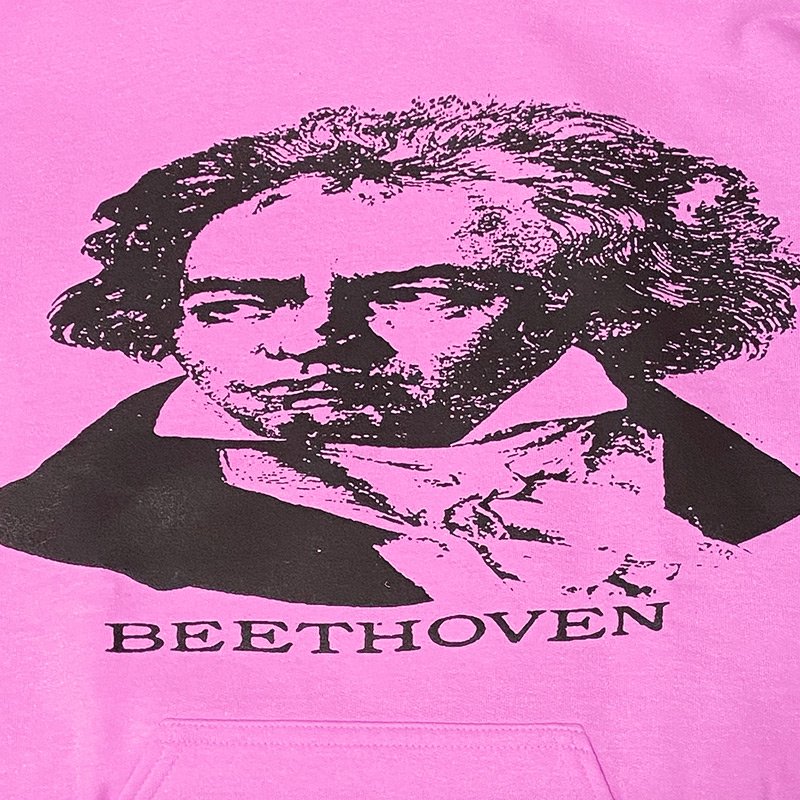 画像2: BEETHOVEN HOODIE (SAFETY PINK) (2)