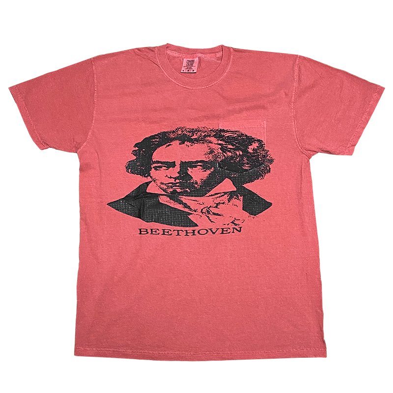 画像1: BEETHOVEN Tシャツ (CRIMSON) (1)