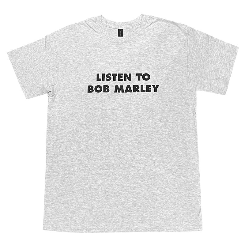画像1: LISTEN TO BOB MARLEY Tシャツ (ASH) (1)
