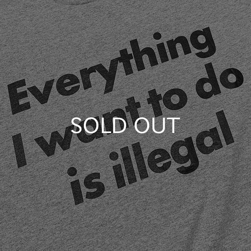 画像2: EVERYTHING I WANT TO DO IS ILLEGAL Tシャツ (HEATHER GREY) (2)
