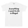 画像1: EVERYTHING I WANT TO DO IS ILLEGAL Tシャツ (WHITE) (1)