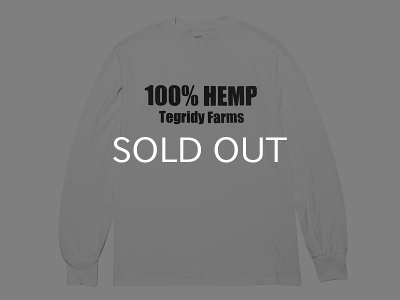 画像1: 100% HEMP TEGRIDY FARMS ロングスリーブTシャツ (WHITE) (1)