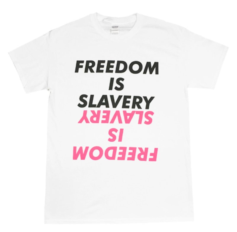 画像1: FREEDOM IS SLAVERY Tシャツ (WHITE) (1)