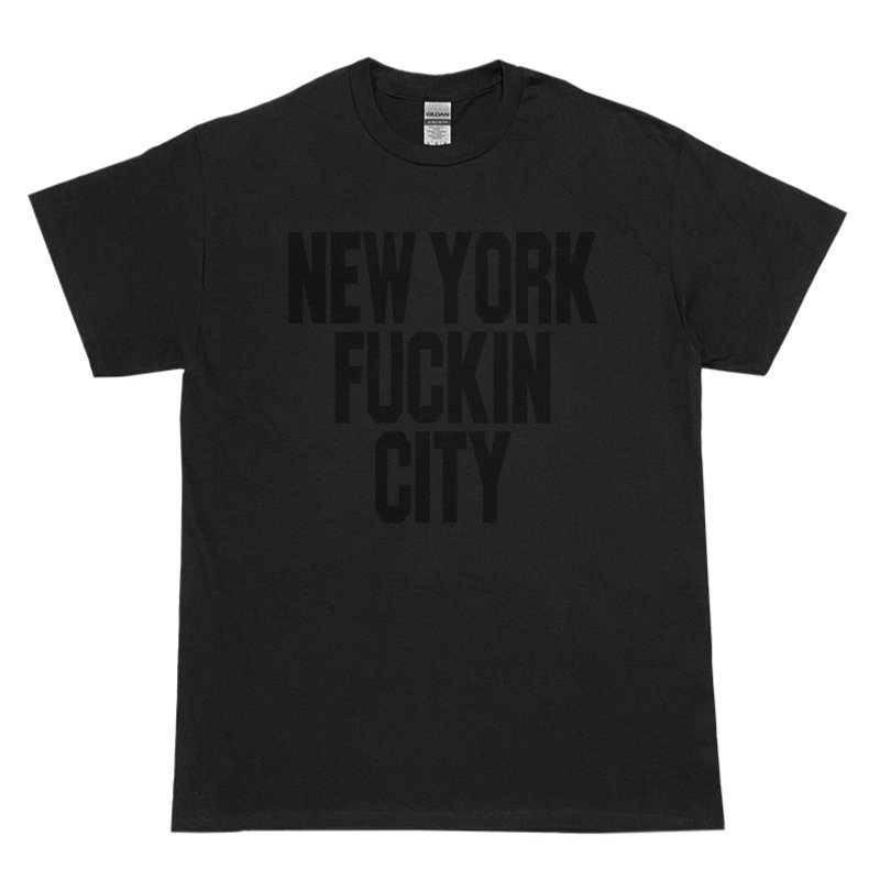 画像1: 【SALE】NEW YORK FUCKIN CITY Tシャツ (BLACK/BLACK) (1)