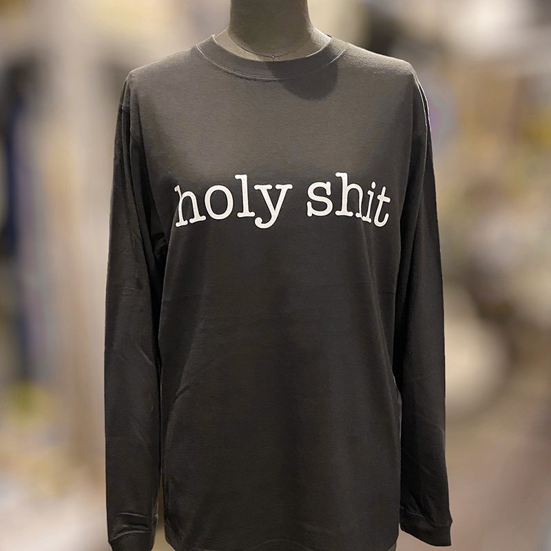 画像2: 【SALE】HOLY SHIT ロングスリーブ Tシャツ (SUMI BLACK) (2)