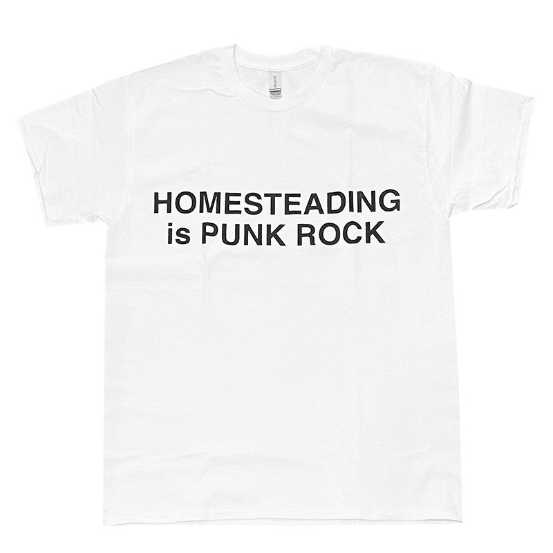 画像1: HOMESTEADING IS PUNK Tシャツ (WHITE) (1)