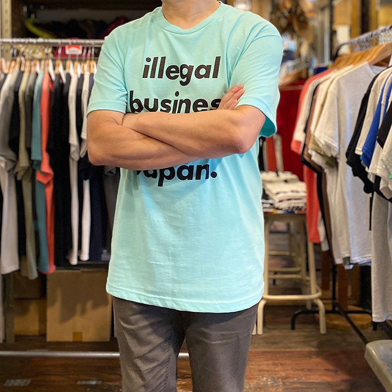 画像5: ILLEGAL BUSINESS CONTROLS JAPAN Tシャツ (CELADON) (5)