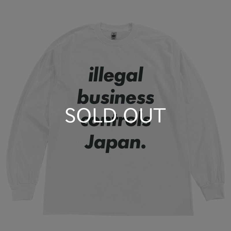 画像1: ILLEGAL BUSINESS CONTROLS JAPAN ロングスリーブTシャツ (WHITE) (1)