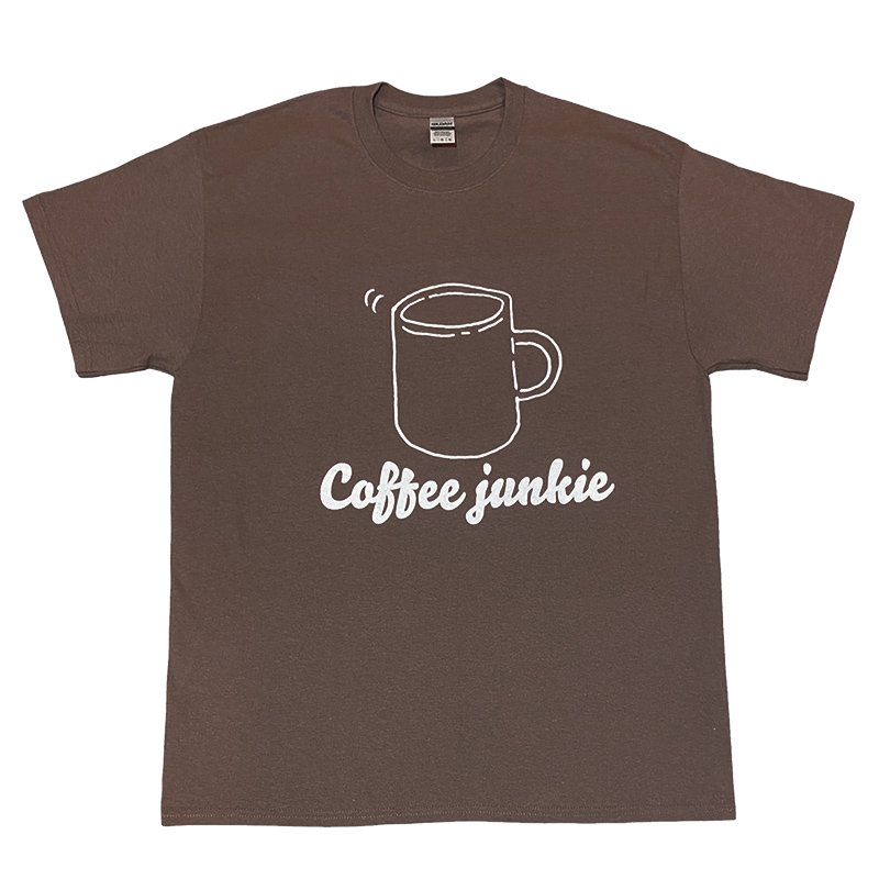 画像1: COFFEE JUNKIE Tシャツ (CHOCOLATE BROWN) (1)
