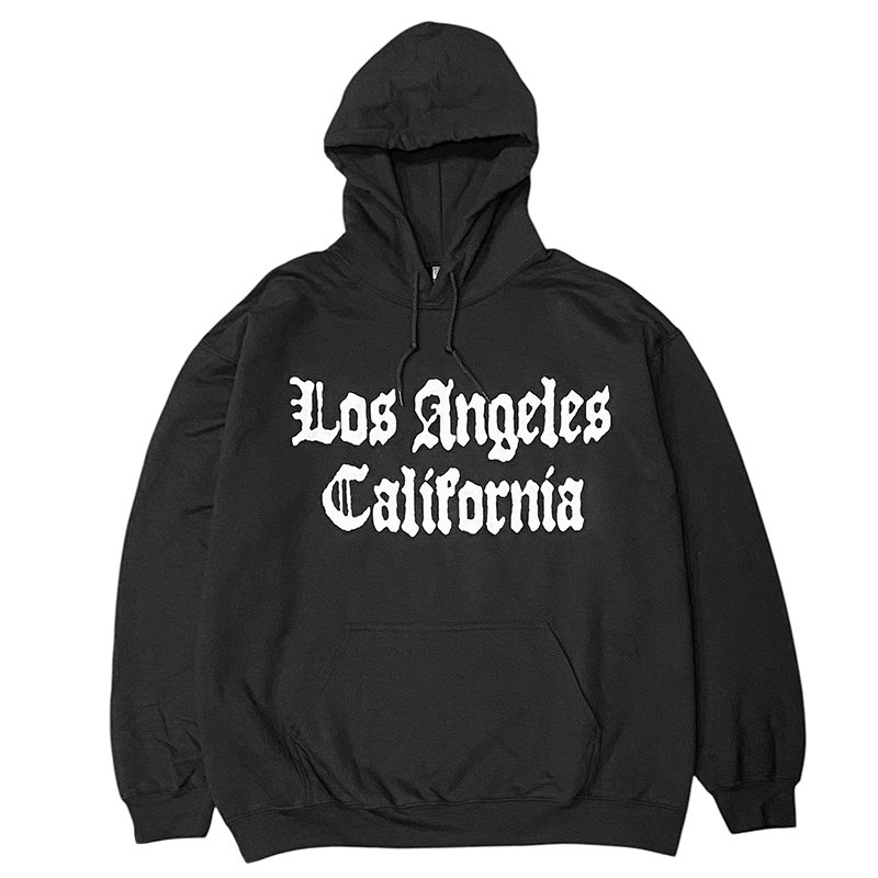画像1: LOS ANGELES CALIFORNIA HOODIE #1 (BLACK) (1)