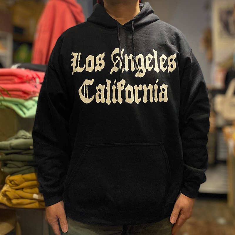 画像2: LOS ANGELES CALIFORNIA HOODIE #1 (BLACK) (2)