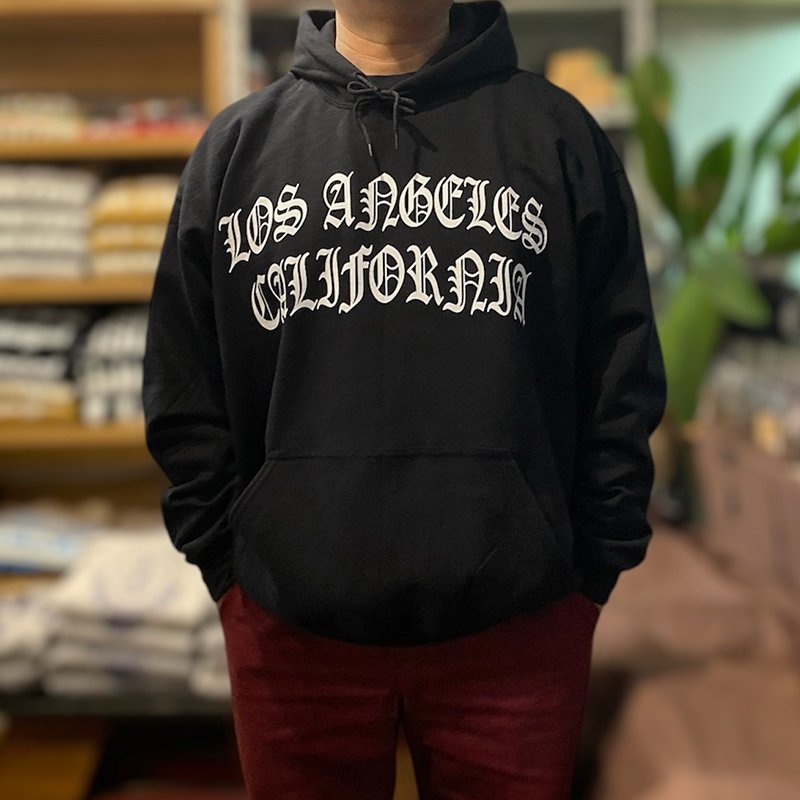 画像6: LOS ANGELES CALIFORNIA HOODIE #2 (BLACK) (6)