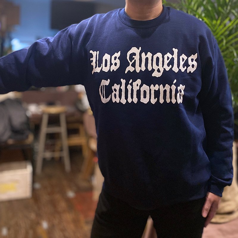 画像2: LOS ANGELES CALIFORNIA CREWNECK (NAVY) (2)