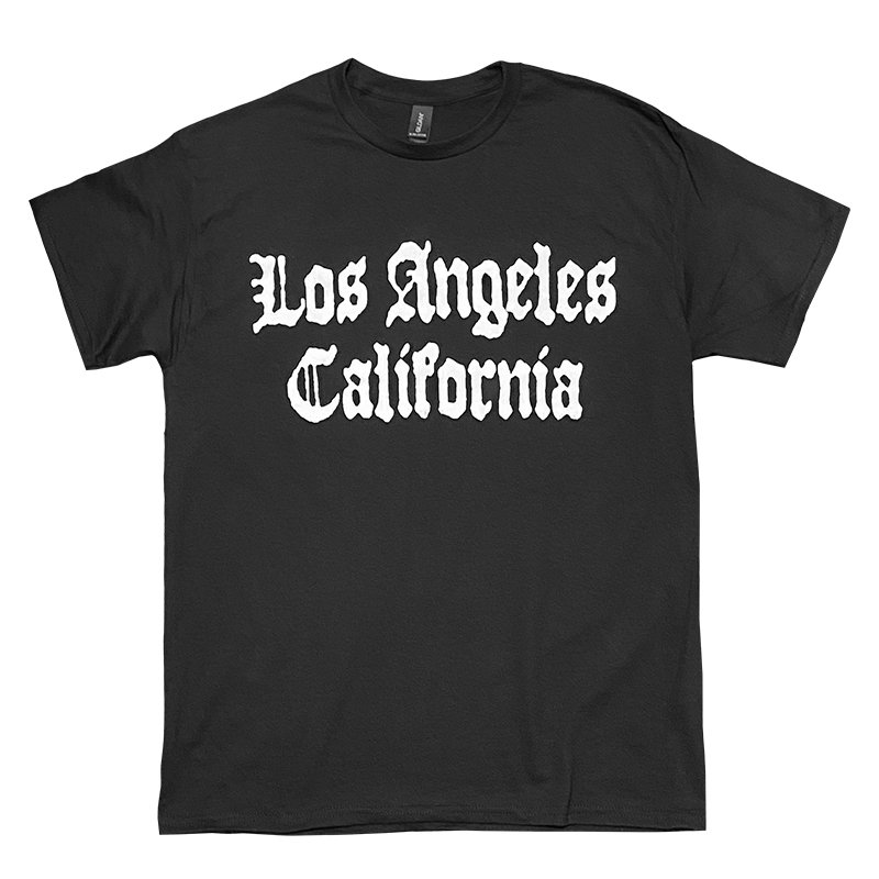 画像1: LOS ANGELES CALIFORNIA Tシャツ (BLACK) (1)