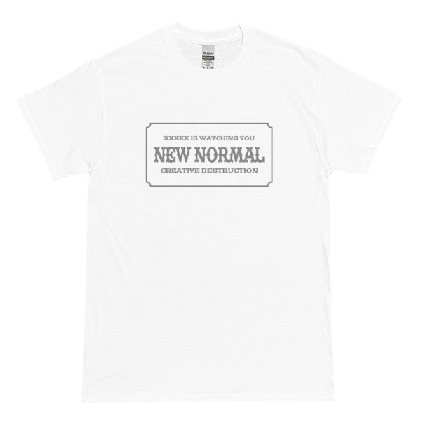 画像1: NEW NORMAL Tシャツ (WHITE/GREY) (1)