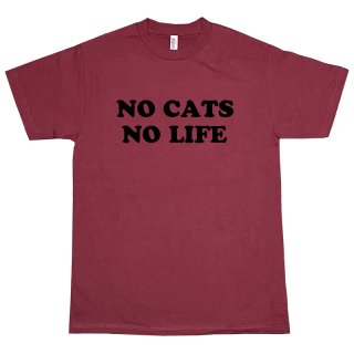 NO CATS NO LIFE Tシャツ (RED) | CRIME ONLINE STORE