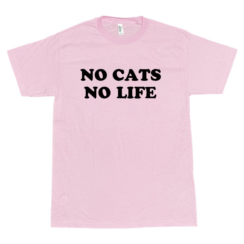 画像1: NO CATS NO LIFE Tシャツ (LIGHT PINK) (1)