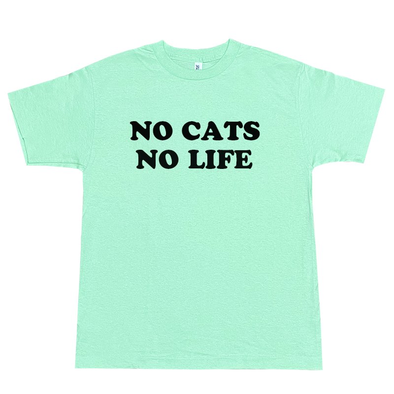 画像1: NO CATS NO LIFE Tシャツ (MINT) (1)