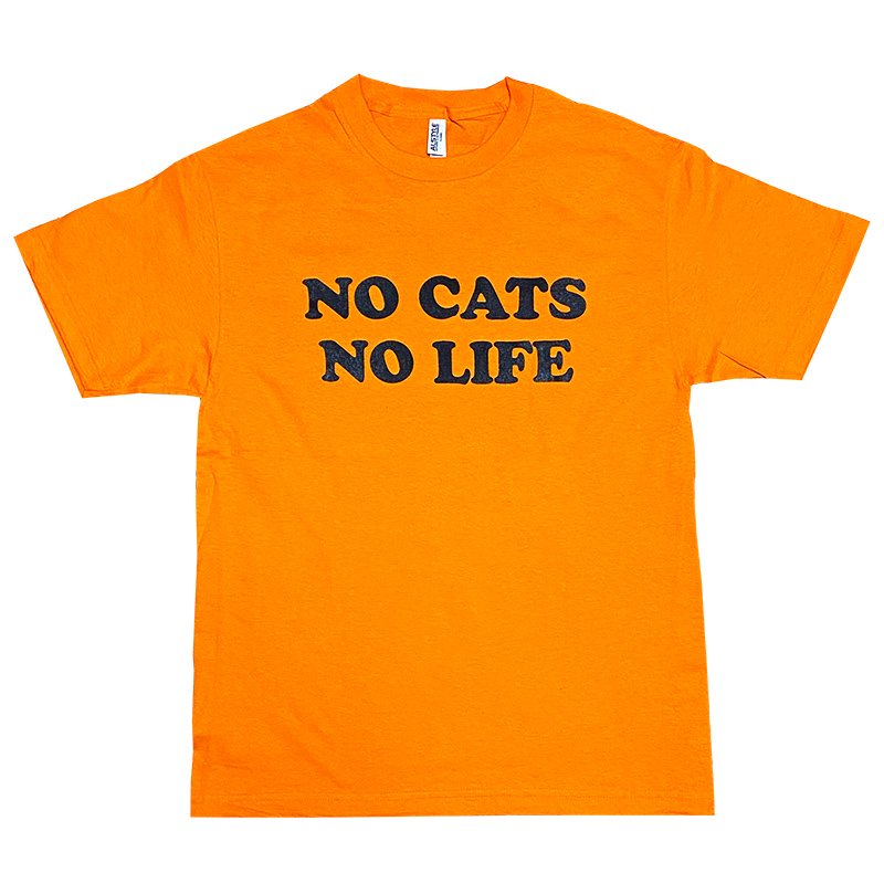 画像1: NO CATS NO LIFE Tシャツ (ORANGE) (1)