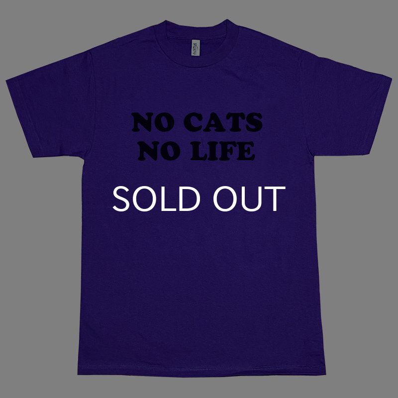 画像1: NO CATS NO LIFE Tシャツ (PURPLE) (1)
