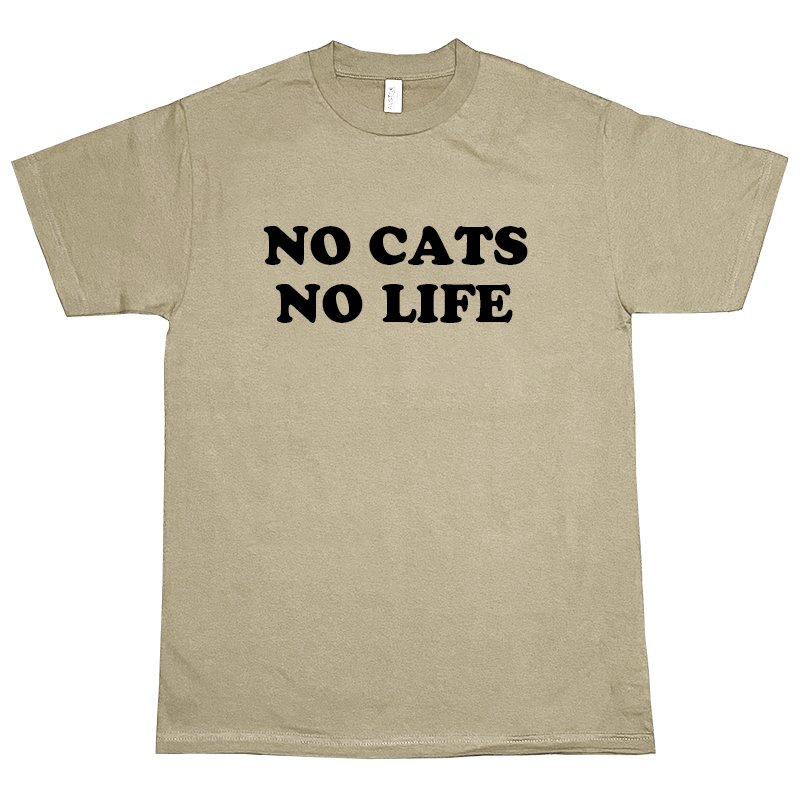 画像1: NO CATS NO LIFE Tシャツ (SAND) (1)