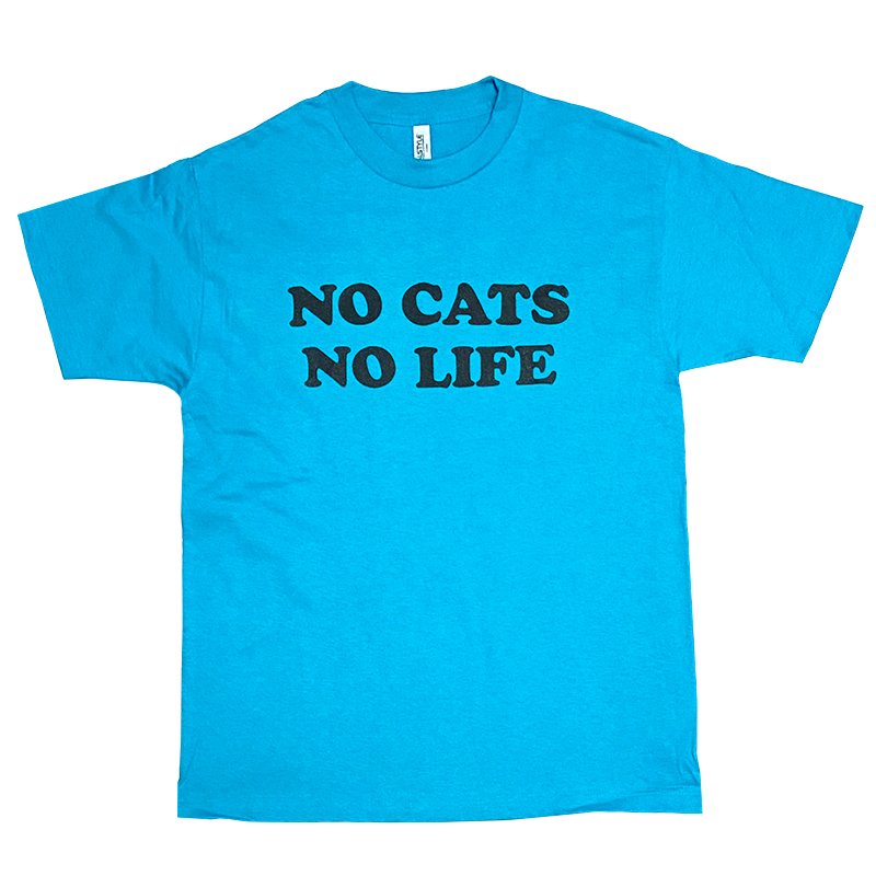 画像1: NO CATS NO LIFE Tシャツ (TURQUOISE) (1)