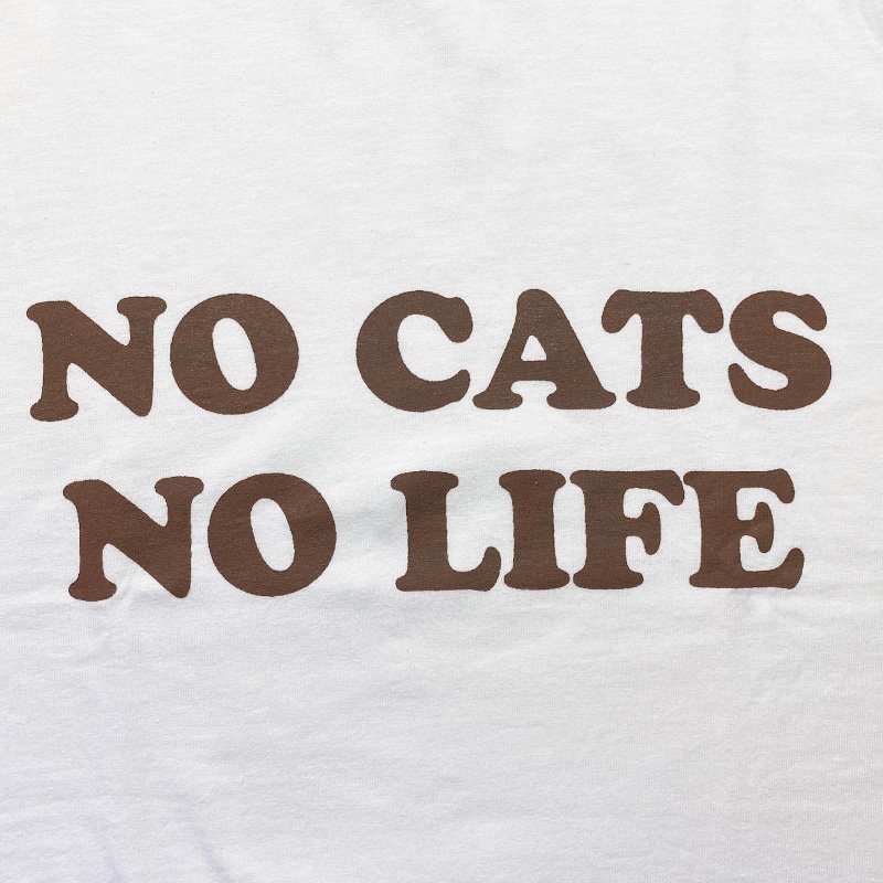画像3: NO CATS NO LIFE Tシャツ (WHITE/BROWN) (3)