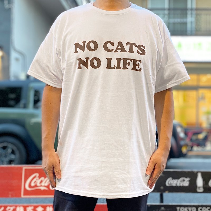 画像4: NO CATS NO LIFE Tシャツ (WHITE/BROWN) (4)