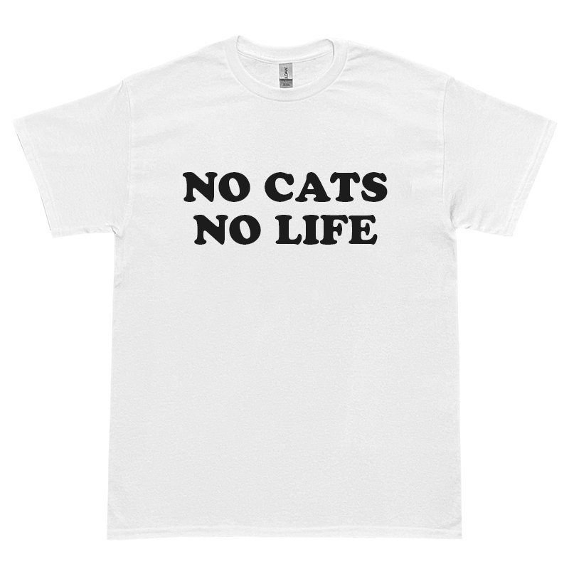 画像1: NO CATS NO LIFE Tシャツ (WHITE) (1)