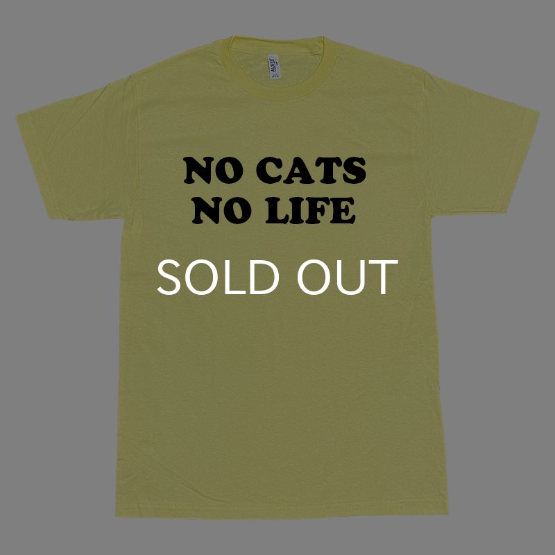 画像1: NO CATS NO LIFE Tシャツ (LIGHT YELLOW) (1)