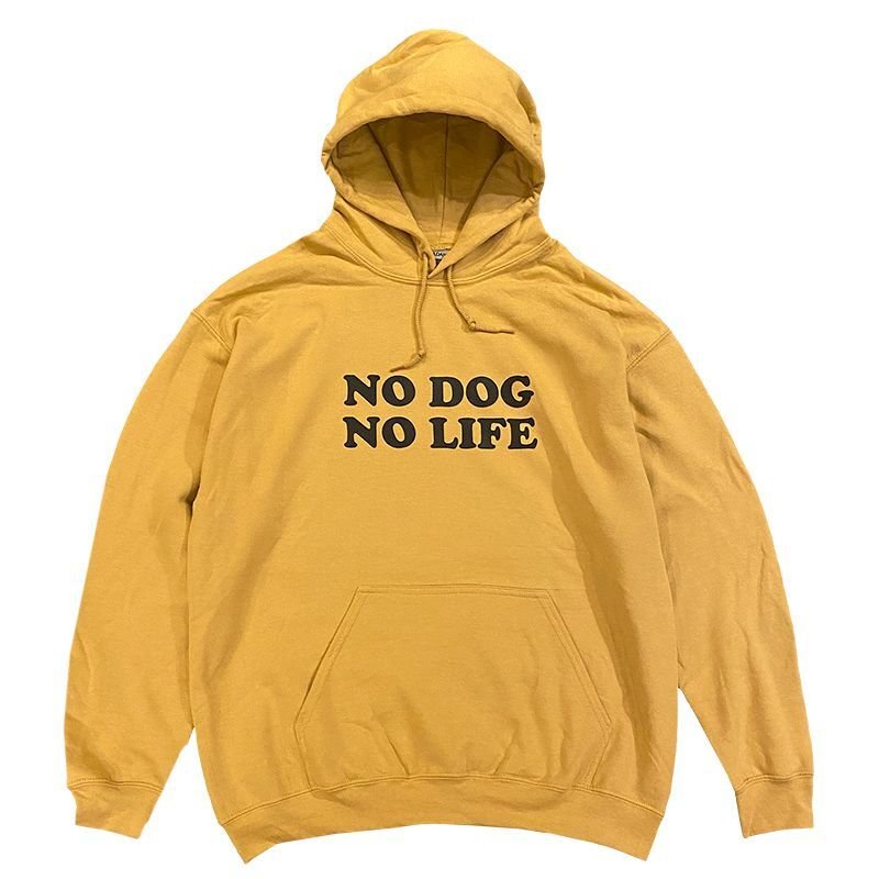 画像1: NO DOG NO LIFE HOODIE (OLD GOLD) (1)
