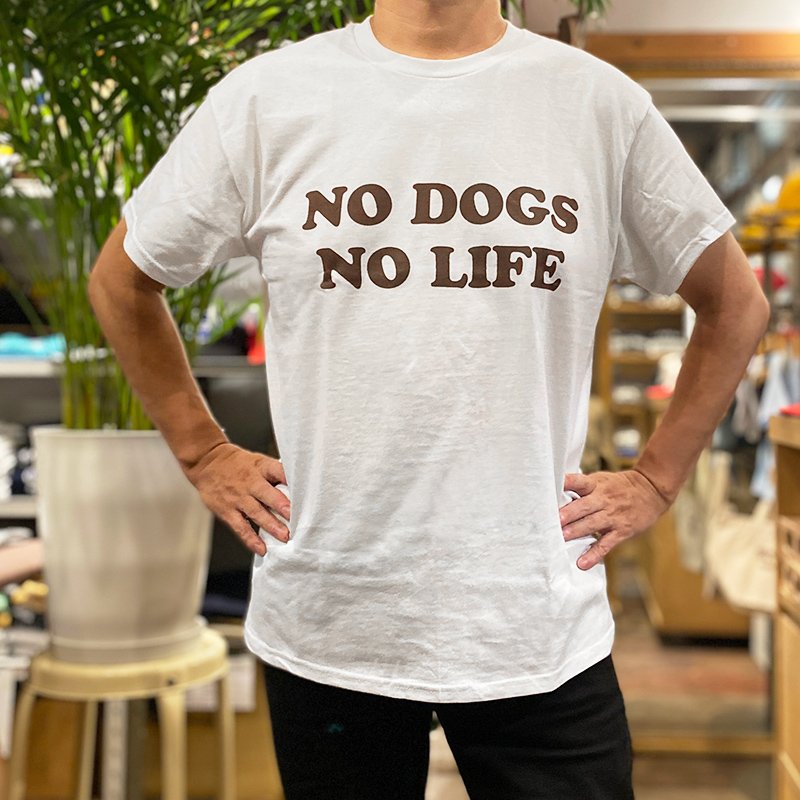 画像5: NO DOGS NO LIFE Tシャツ (WHITE/BROWN) (5)
