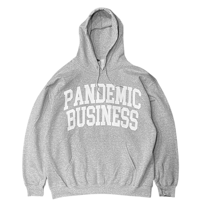 画像1: PANDEMIC BUSINESS HOODIE (HEATHER GREY) (1)
