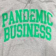 画像2: PANDEMIC BUSINESS HOODIE (HEATHER GREY/GREEN) (2)
