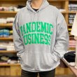 画像3: PANDEMIC BUSINESS HOODIE (HEATHER GREY/GREEN) (3)