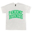 画像1: PANDEMIC BUSINESS Tシャツ (ASH/GREEN) (1)