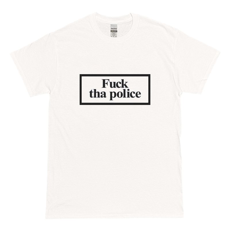 画像1: FUCK THA POLICE Tシャツ (OFF WHITE) (1)