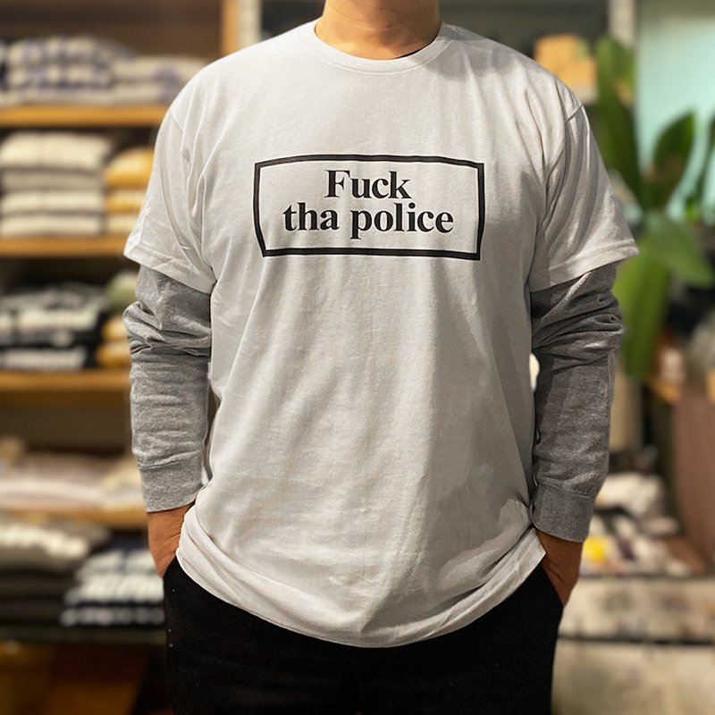 画像2: FUCK THA POLICE Tシャツ (WHITE) (2)