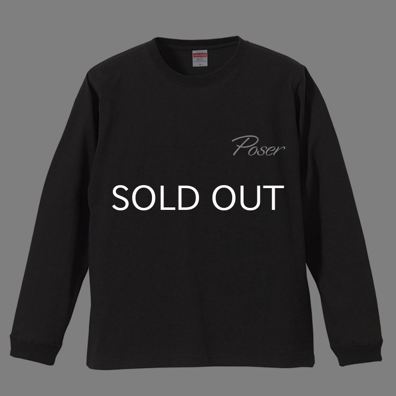画像1: 【SALE】POSER ロングスリーブ Tシャツ (SUMI BLACK) (1)