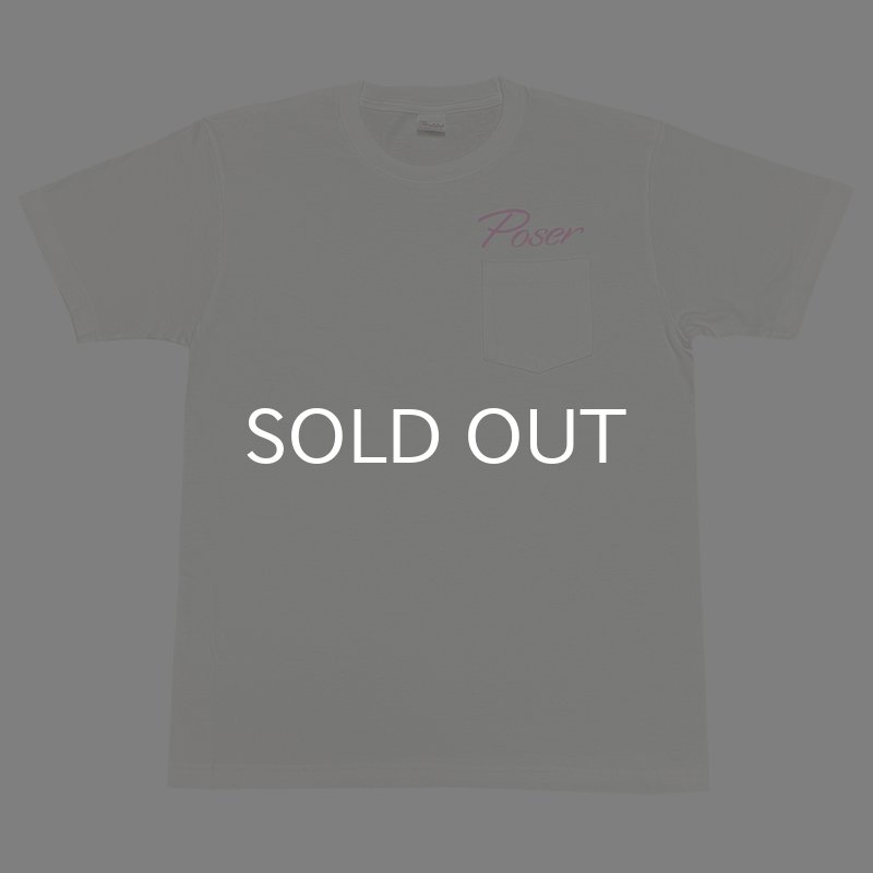 画像1: POSER POCKET Tシャツ (WHITE/PINK) (1)
