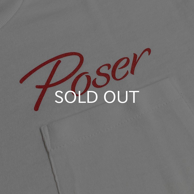 画像2: POSER POCKET Tシャツ (WHITE/RED) (2)