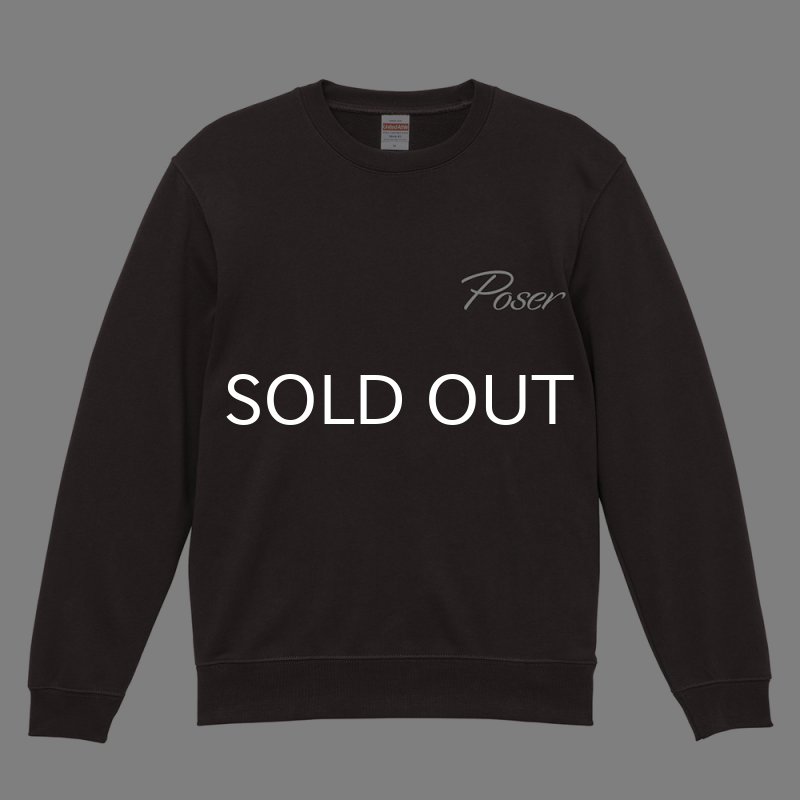画像2: POSER CREWNECK (CHARCOAL) (2)